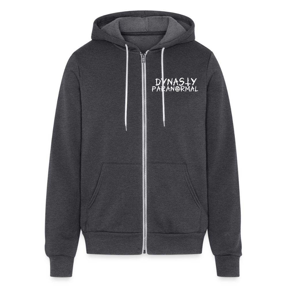 Adult 'Dynasty Paranormal' Zipped Hoodie - charcoal grey