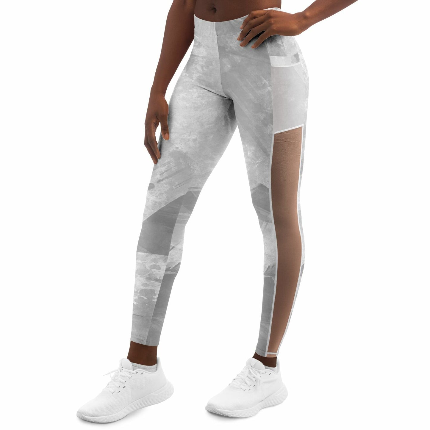 Women's All Over Print Mesh Pocket Leggings