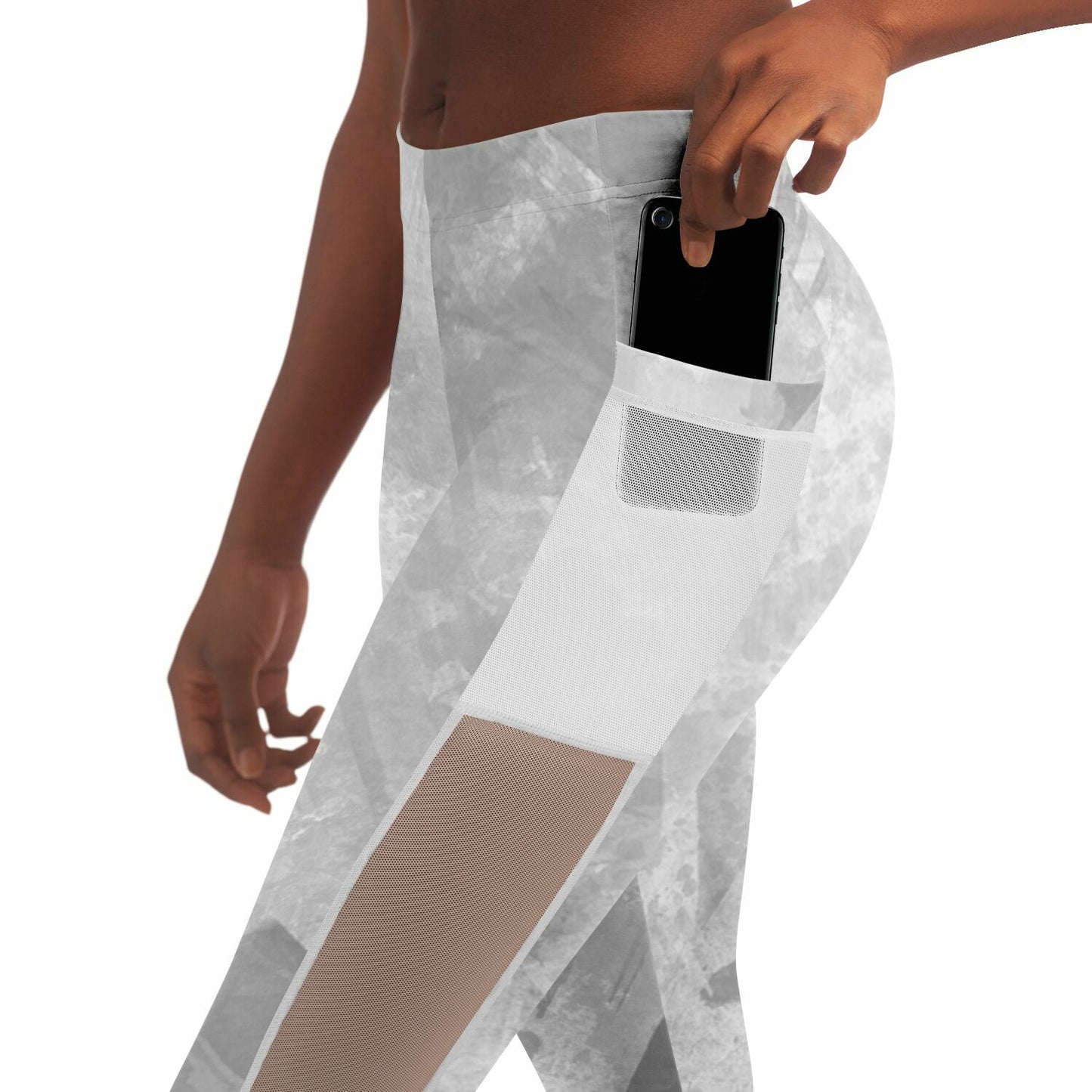 Women's All Over Print Mesh Pocket Leggings