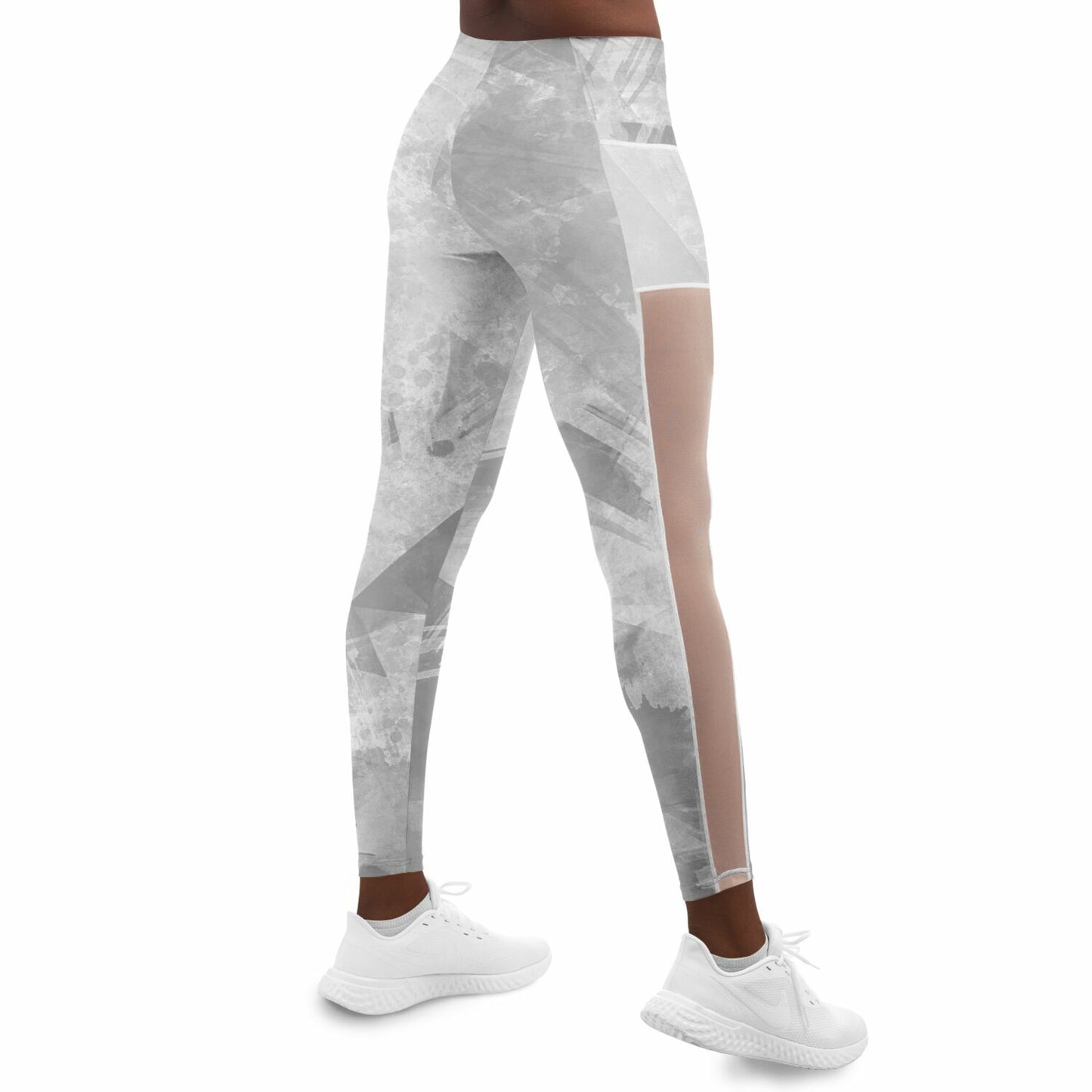 Women's All Over Print Mesh Pocket Leggings