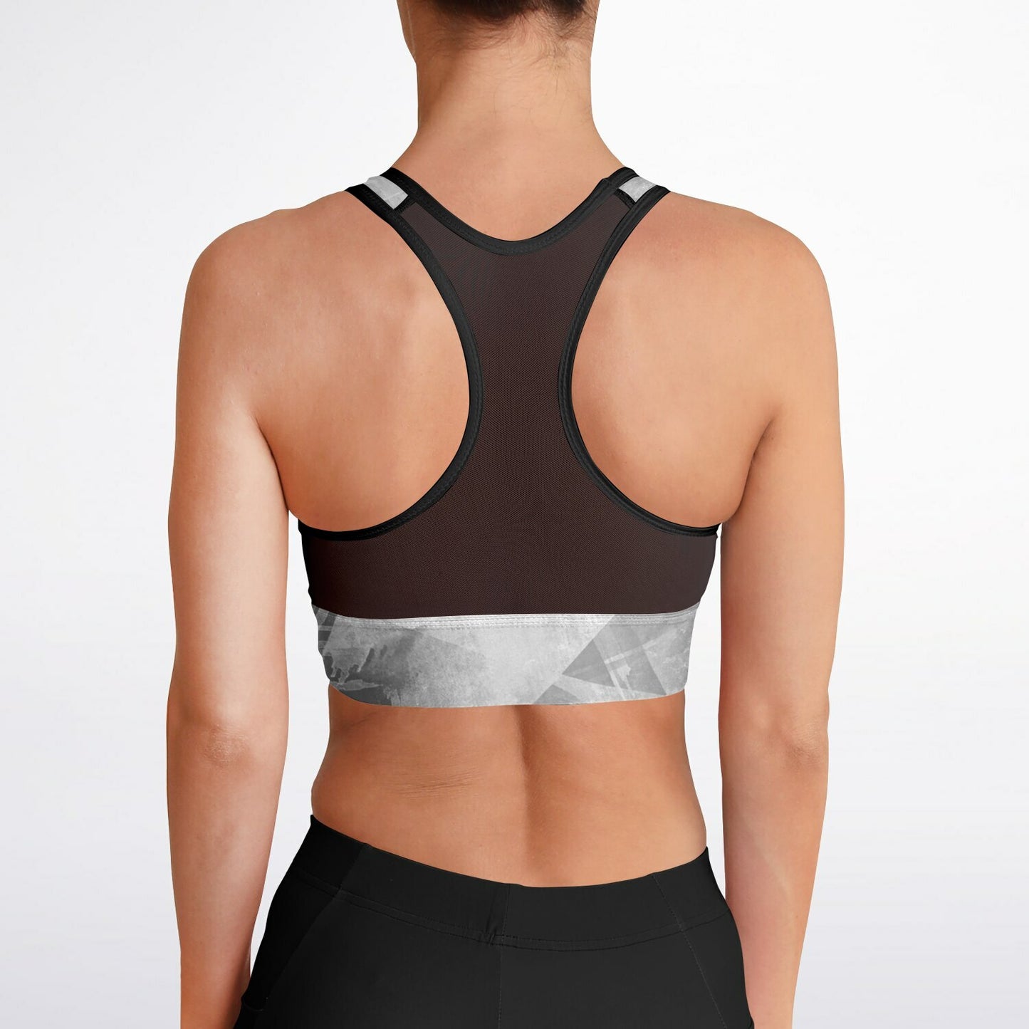 Women's All Over Print Mesh Padded Sports Bra