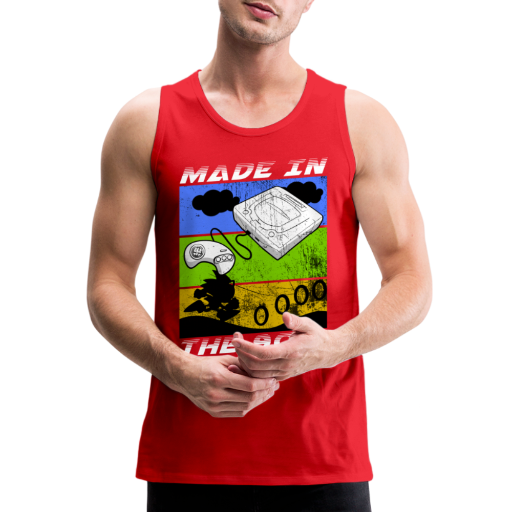 GU 'Made in the 90's' Men’s Premium Tank - White - red