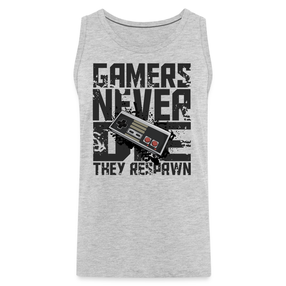 Men's Gamers Never Die Tank Top - Retro