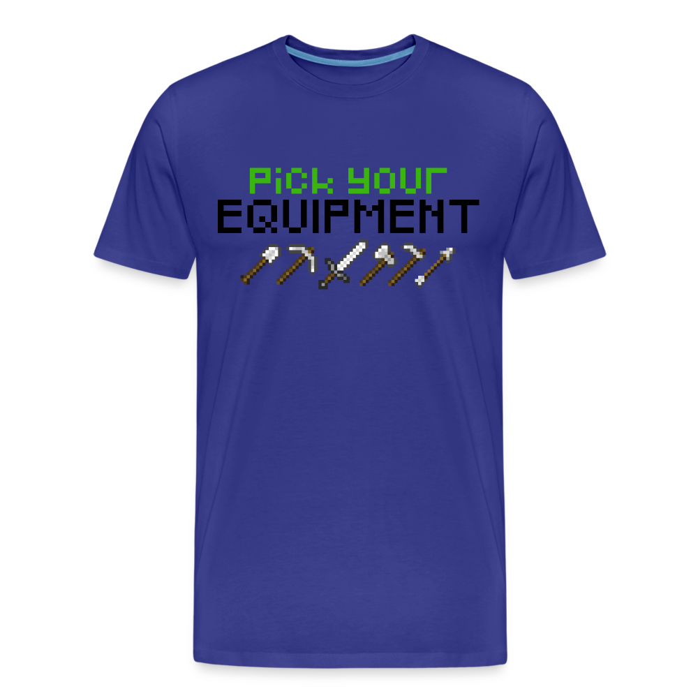 GU 'Pick Your Equipment' Men’s Premium Organic T-Shirt - royal blue
