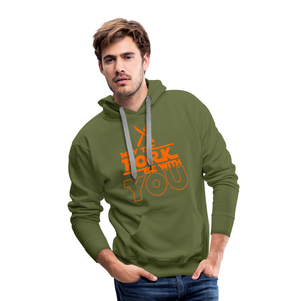 GU 'May the Fork' Unisex Premium Hoodie - olive green