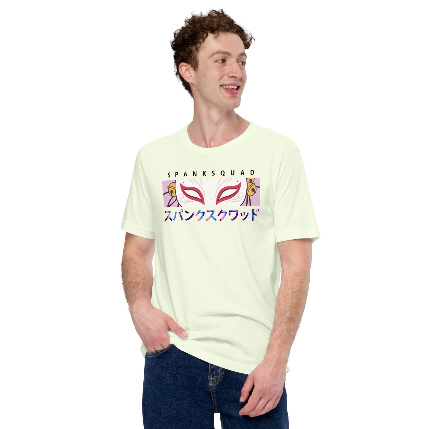 Adult SpankQueen 'Spank Squad' Staple T-shirt - Rainbow Text