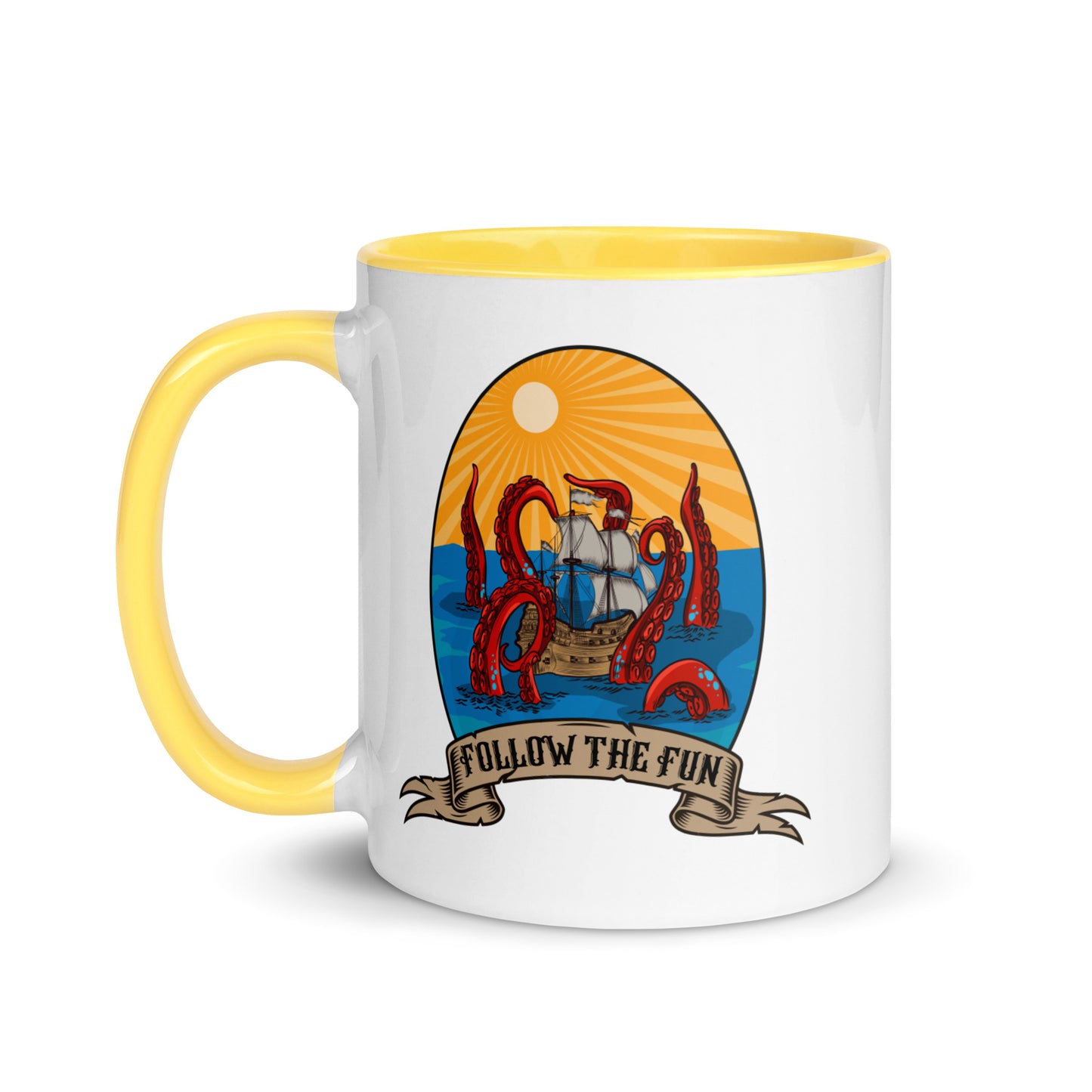 Reid Likes Games 'Follow the Fun' Color Accent Mug