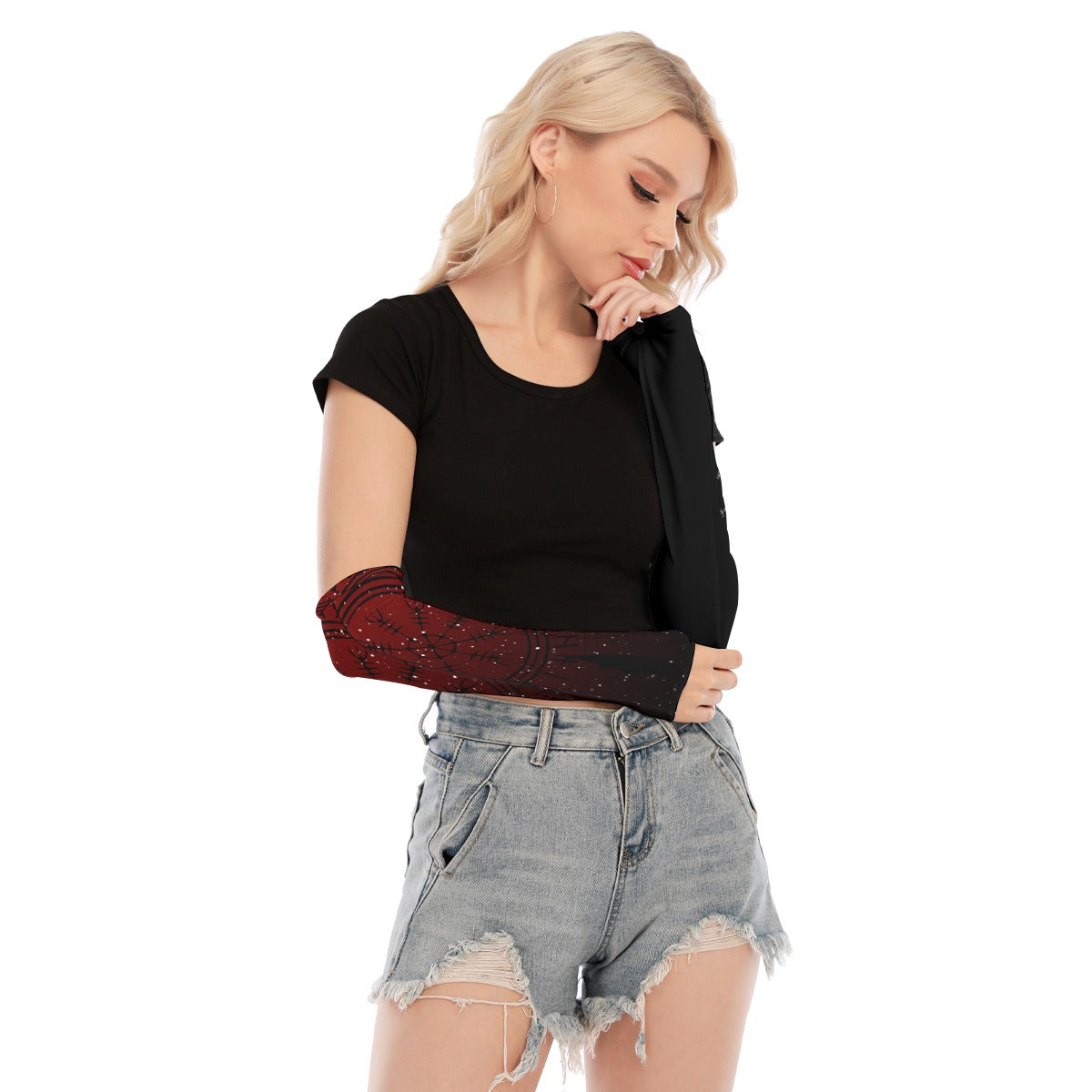 Nordic Runes Gaming Fingerless Gloves