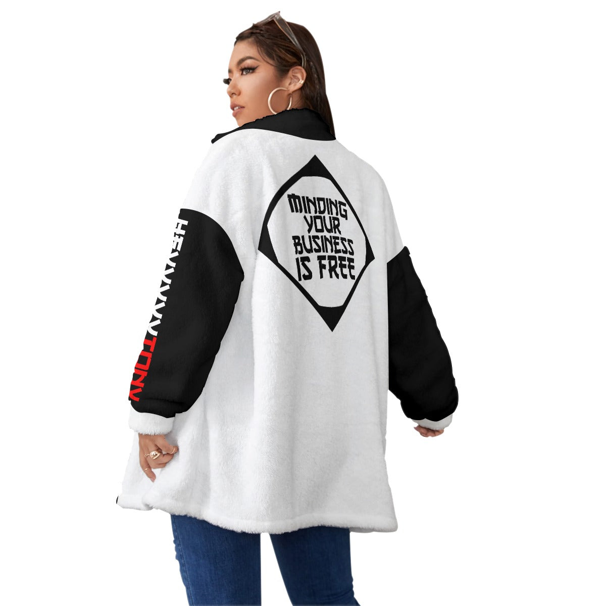 Women's HeyyyyyTony 'Minding Your Business' Collared Coat