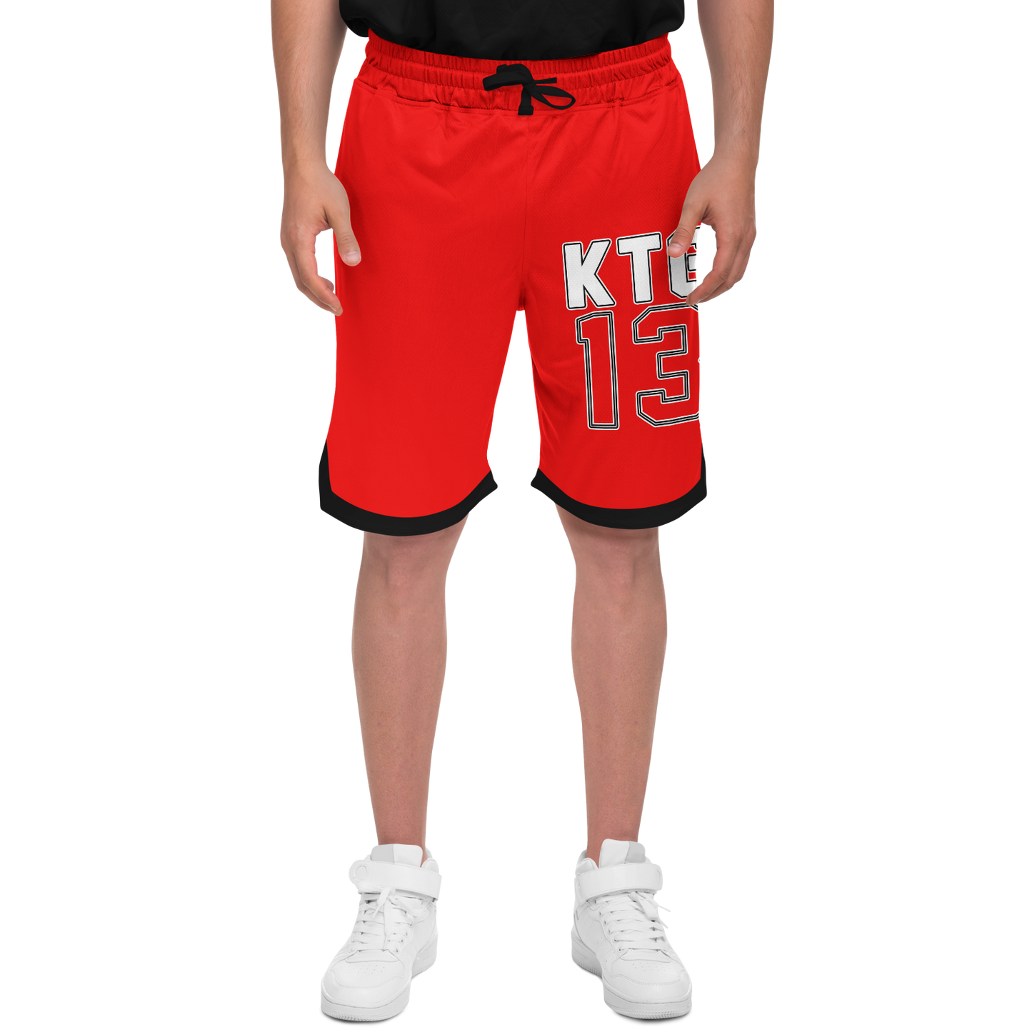 Adult KTG13 TV Red Basketball Shorts