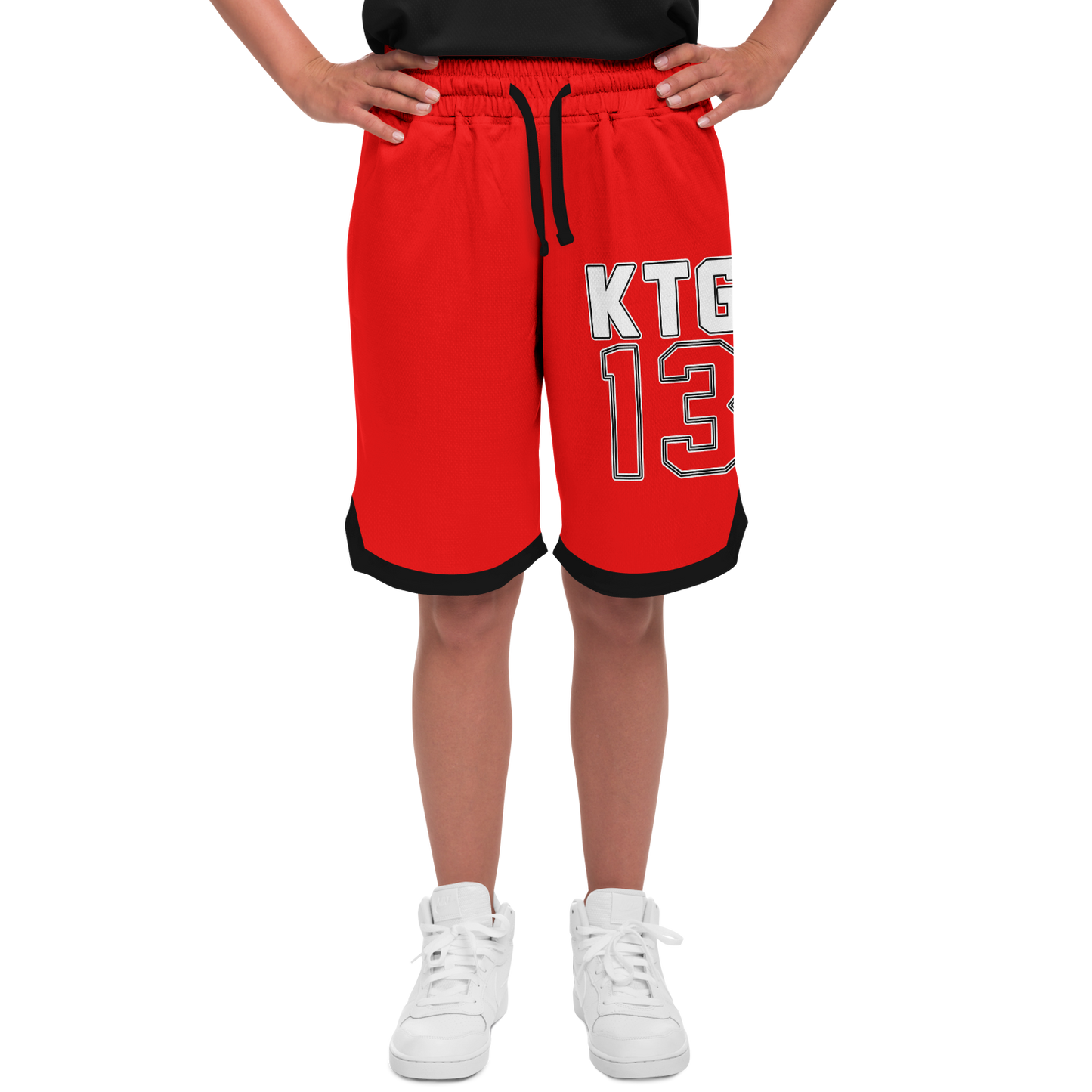 Adult KTG13 TV Red Basketball Shorts