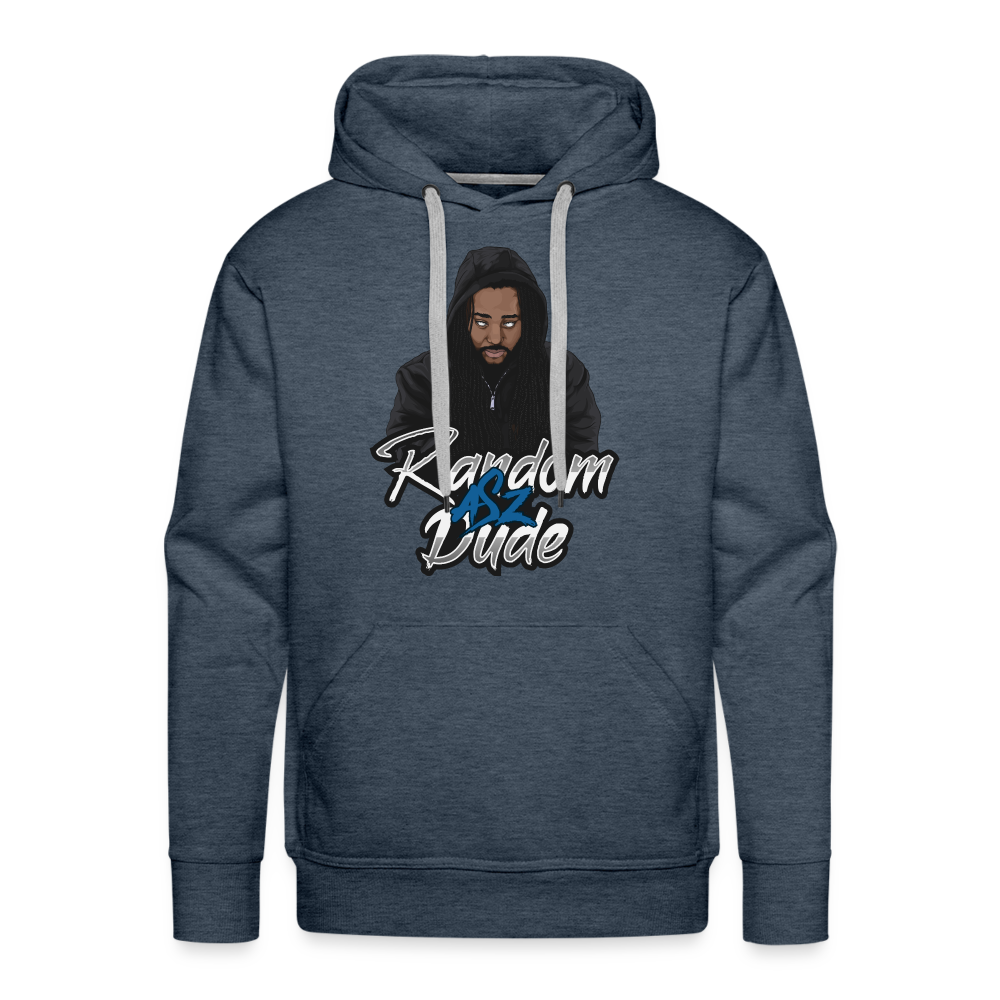 Random Asz Dude Premium Hoodie - heather denim