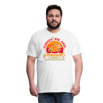 Adult GU 'Turkey and Pie' Premium T-Shirt - white
