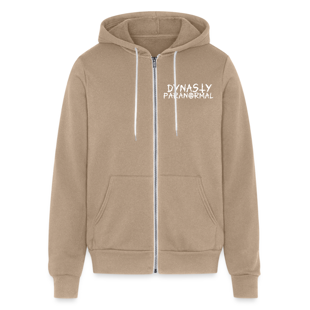 Adult 'Dynasty Paranormal' Zipped Hoodie - tan