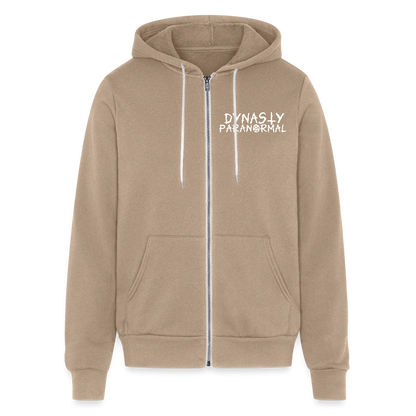 Adult 'Dynasty Paranormal' Zipped Hoodie - tan