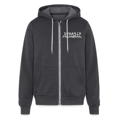 Adult 'Dynasty Paranormal' Zipped Hoodie - charcoal grey