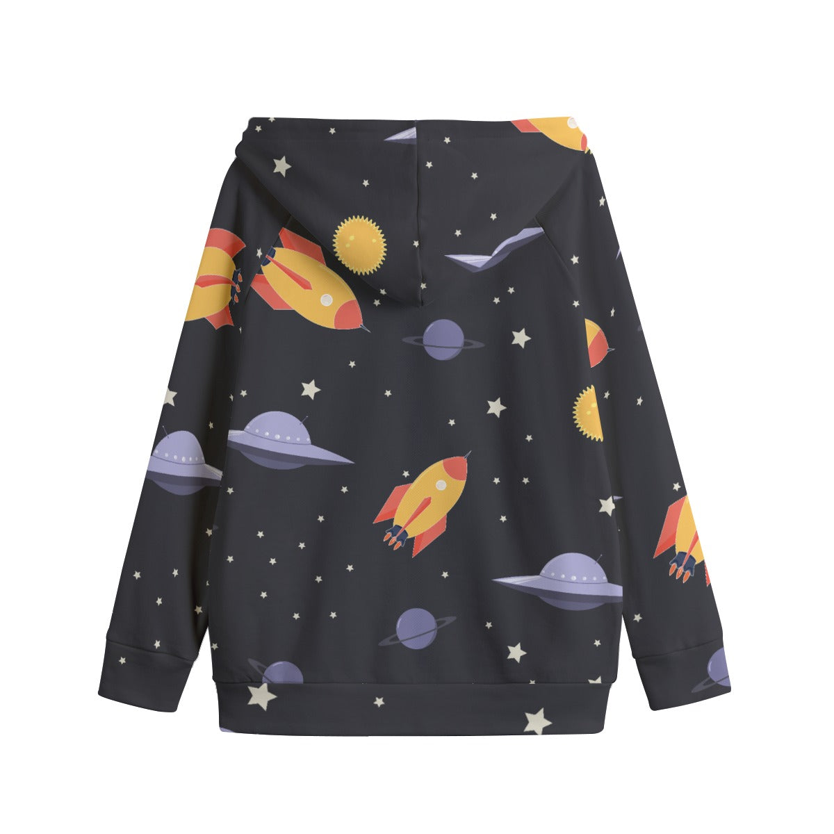 Youth All Over Print Cotton Zipped Hoodie