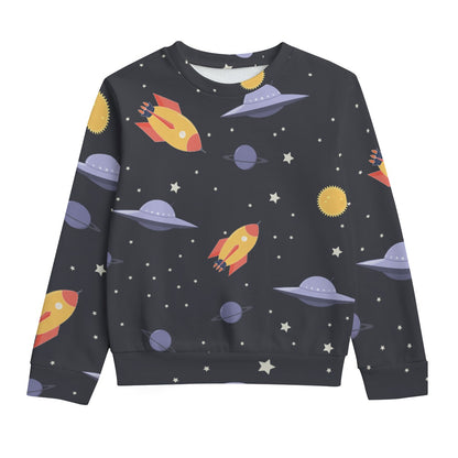 Youth All Over Print Cotton Sweatshirt