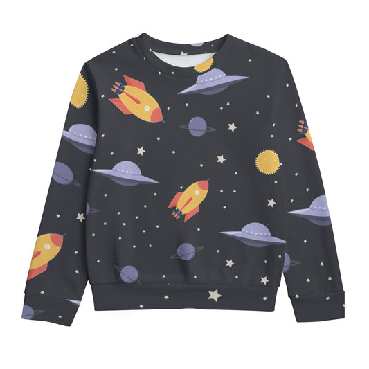 Youth All Over Print Cotton Sweatshirt