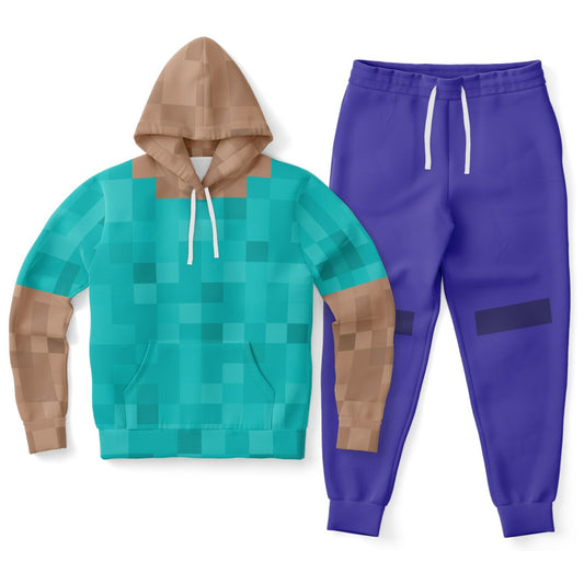 MC Steve Character Adult Hoodie Jogger Set