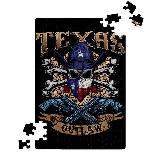 Texas Outlaw Skull and Bones Puzzle