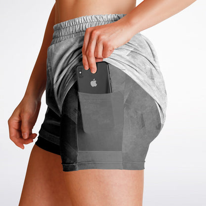 Women's 2-in-1 All Over Print Shorts
