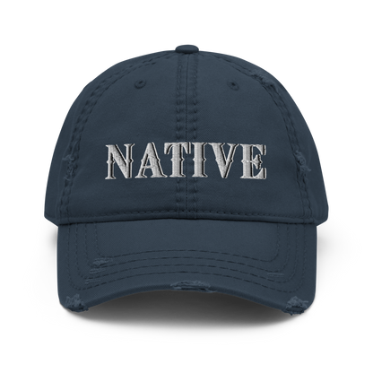 Native Distressed Dad Hat