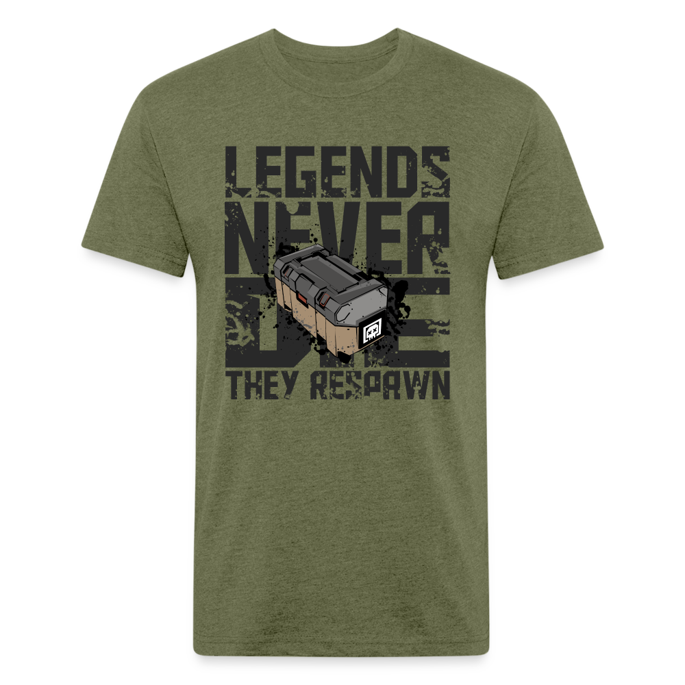 GU 'Legends Never Die' Fitted T-Shirt - heather military green