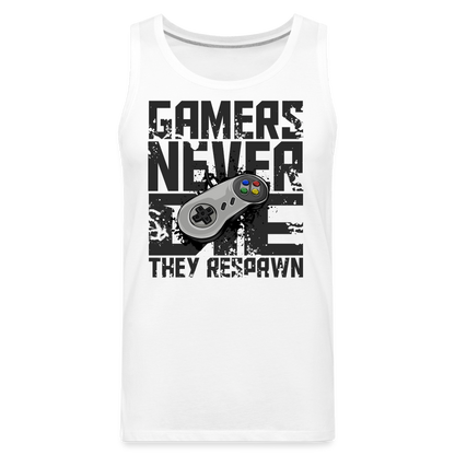 Men's Gamers Never Die Tank Top - Retro