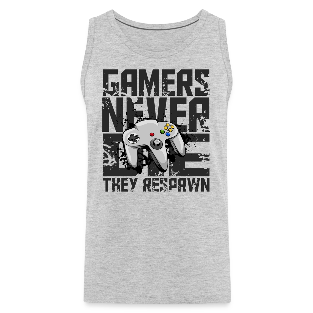 Men's Gamers Never Die Tank Top - Retro