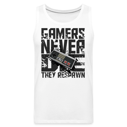Men's Gamers Never Die Tank Top - Retro