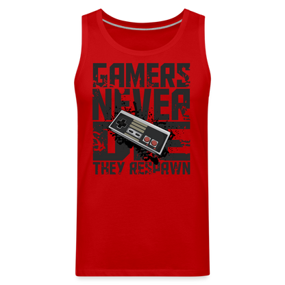 Men's Gamers Never Die Tank Top - Retro