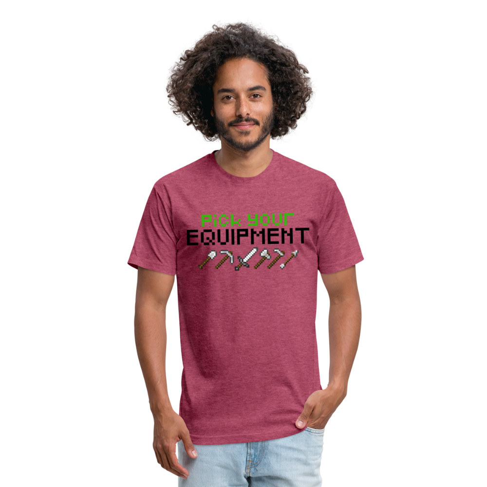 GU 'Pick Your Equipment'  Fitted T-Shirt - heather burgundy