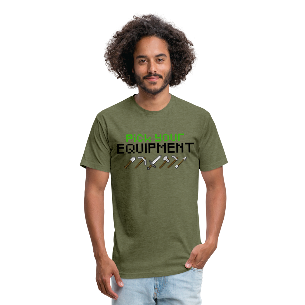 GU 'Pick Your Equipment'  Fitted T-Shirt - heather military green