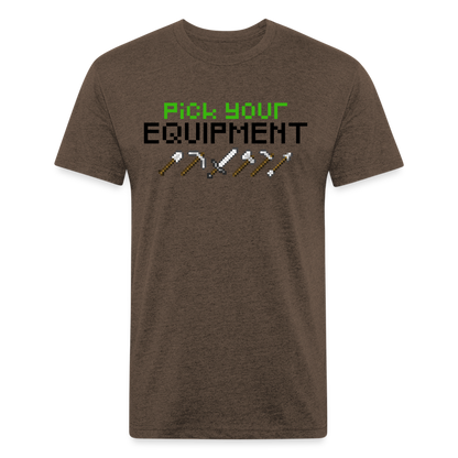GU 'Pick Your Equipment'  Fitted T-Shirt - heather espresso