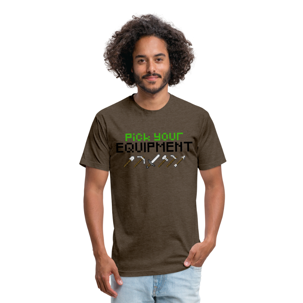 GU 'Pick Your Equipment'  Fitted T-Shirt - heather espresso