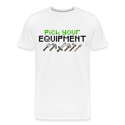 GU 'Pick Your Equipment'  Men’s Premium Organic T-Shirt - white