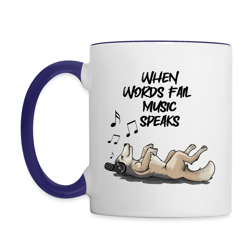 Asher B Contrast Coffee Mug - white/cobalt blue