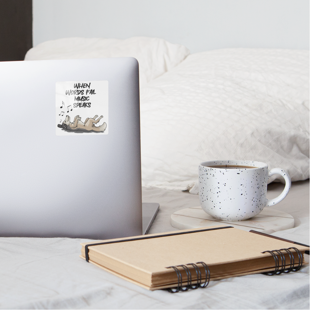 Asher B Sticker - white glossy