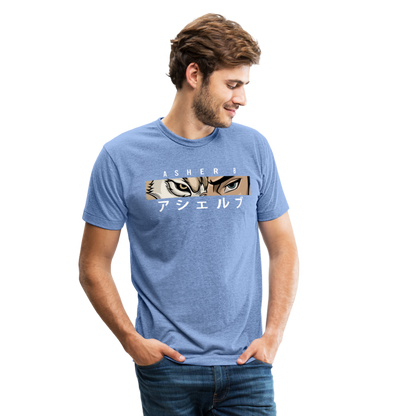 Asher B Tri-Blend T-Shirt - heather blue