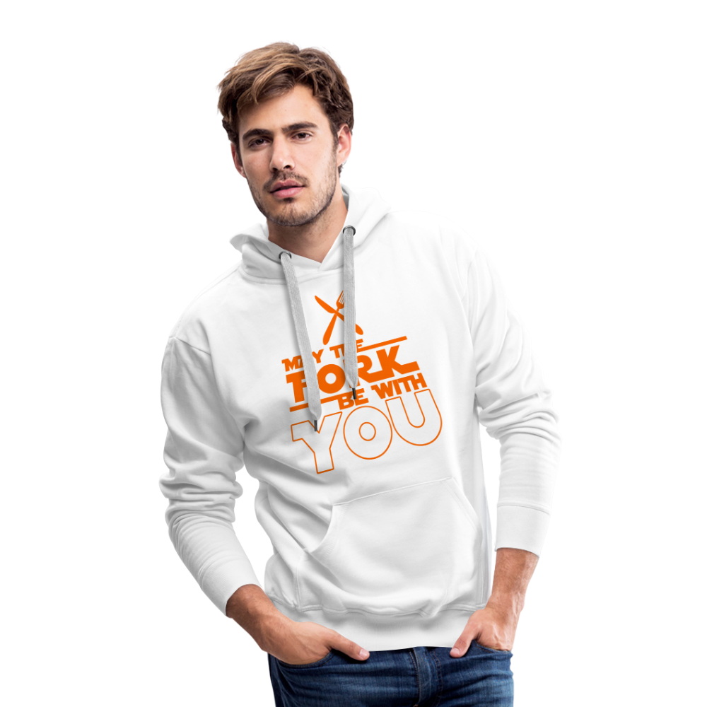 GU 'May the Fork' Unisex Premium Hoodie - white