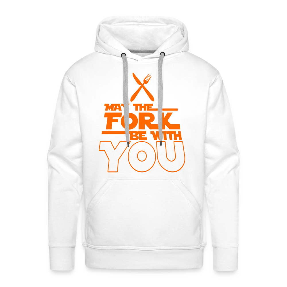 GU 'May the Fork' Unisex Premium Hoodie - white