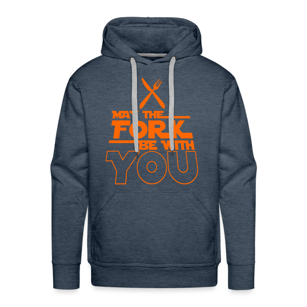 GU 'May the Fork' Unisex Premium Hoodie - heather denim