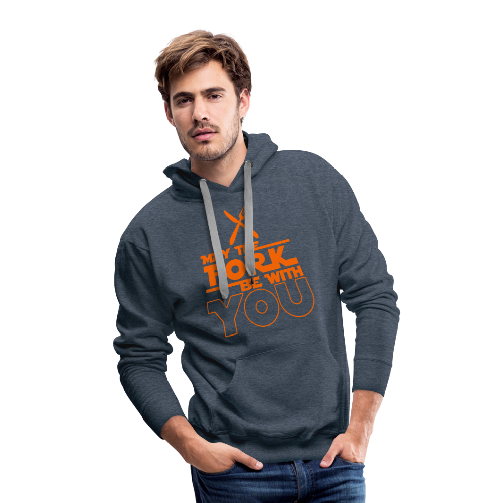 GU 'May the Fork' Unisex Premium Hoodie - heather denim