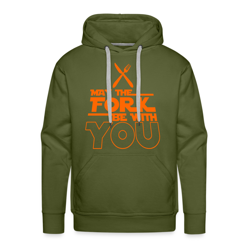 GU 'May the Fork' Unisex Premium Hoodie - olive green