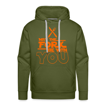 GU 'May the Fork' Unisex Premium Hoodie - olive green