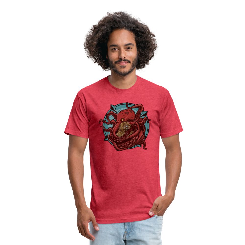 Adult Reid Likes Games Fitted T-Shirt - heather red