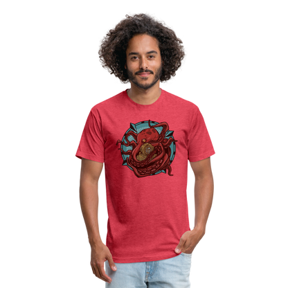 Adult Reid Likes Games Fitted T-Shirt - heather red
