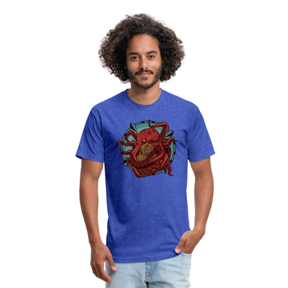 Adult Reid Likes Games Fitted T-Shirt - heather royal