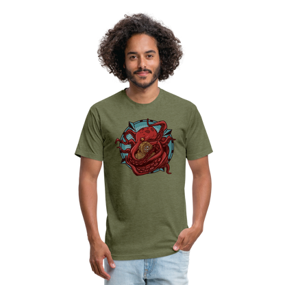 Adult Reid Likes Games Fitted T-Shirt - heather military green